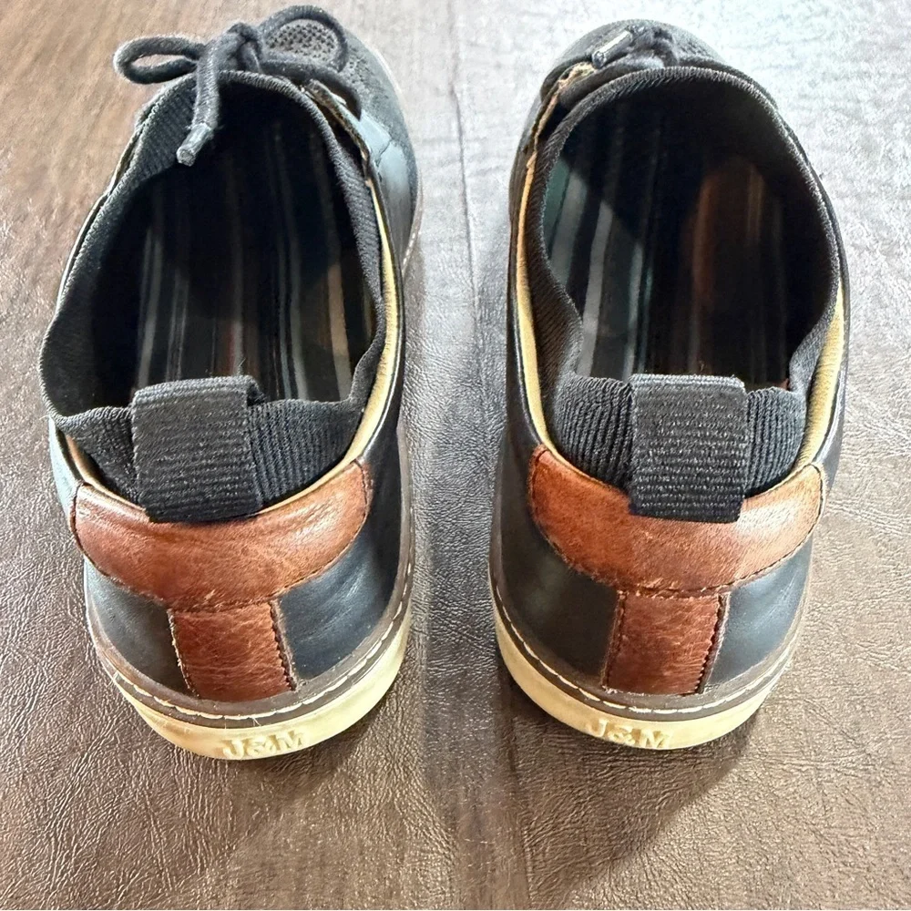 Johnson and Murphy Men's Black Knit Lace-Up Casual Shoes Sz 8.5